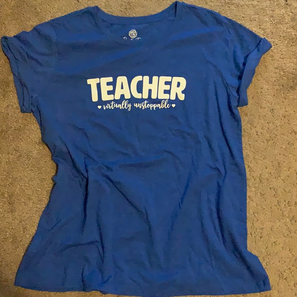 Blue teacher t shirt